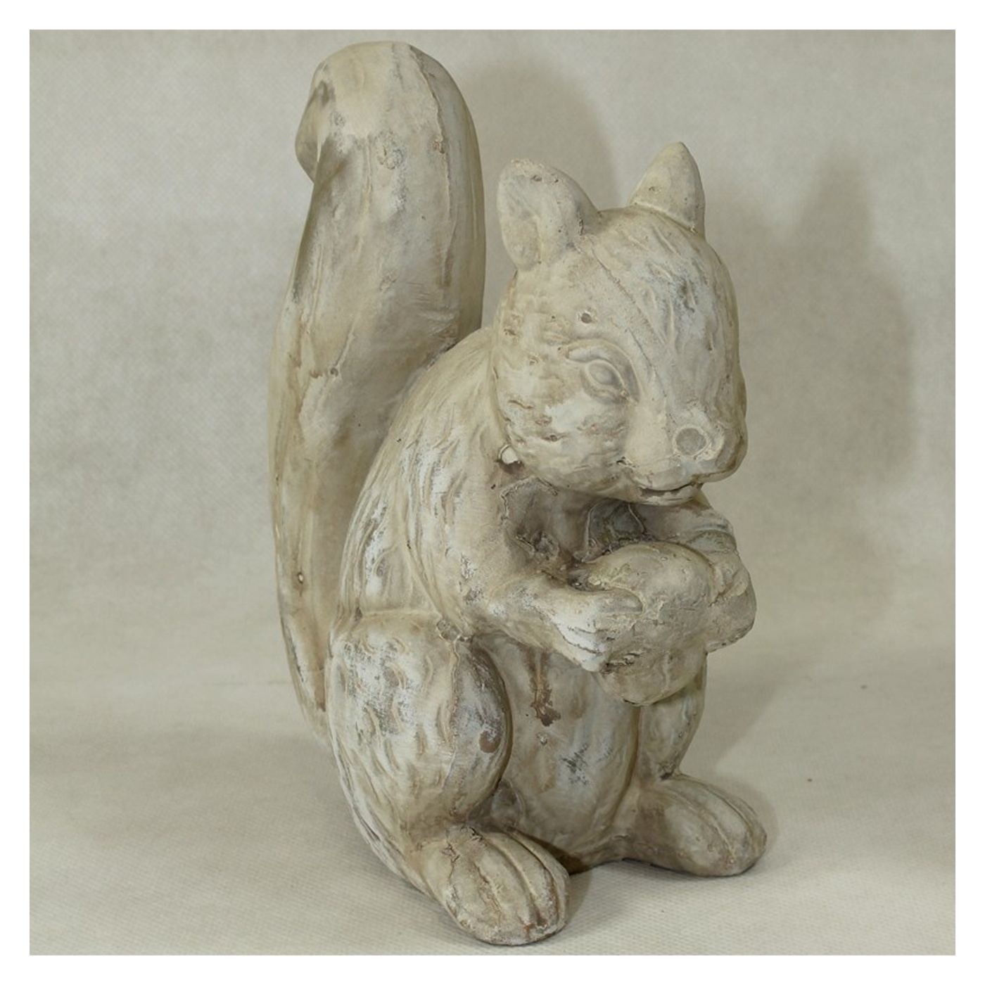 Figurina ceramica veverita, crem, 16,5x7,5x15 cm - 2
