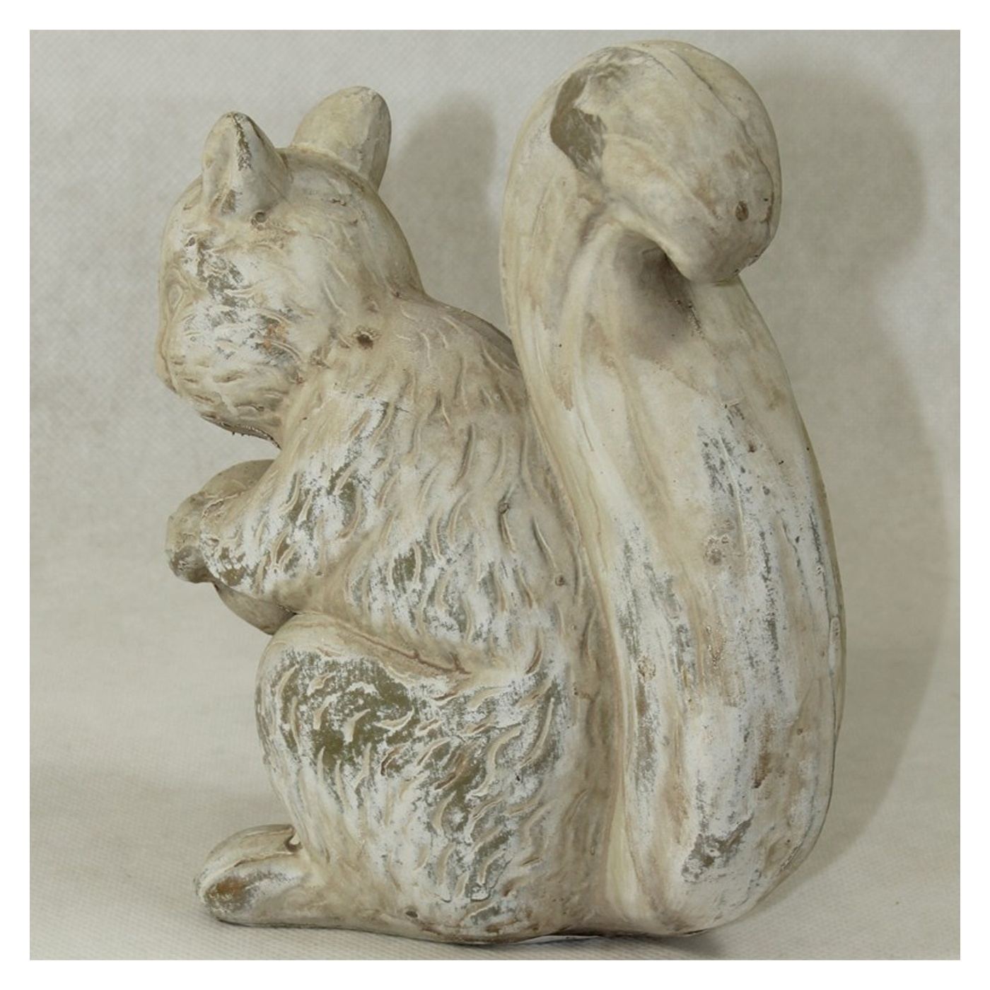 Figurina ceramica veverita, crem, 16,5x7,5x15 cm - 3