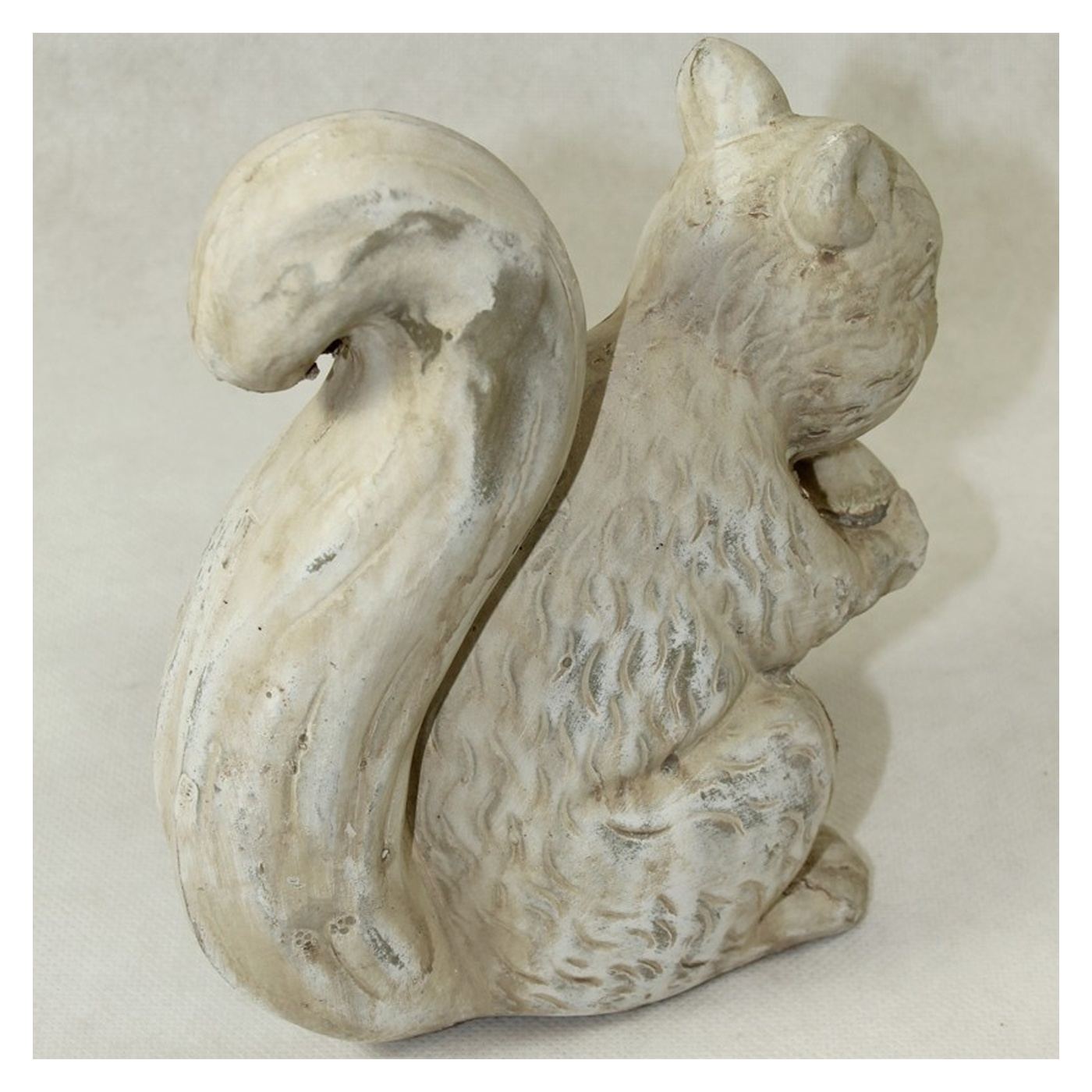 Figurina ceramica veverita, crem, 16,5x7,5x15 cm - 4