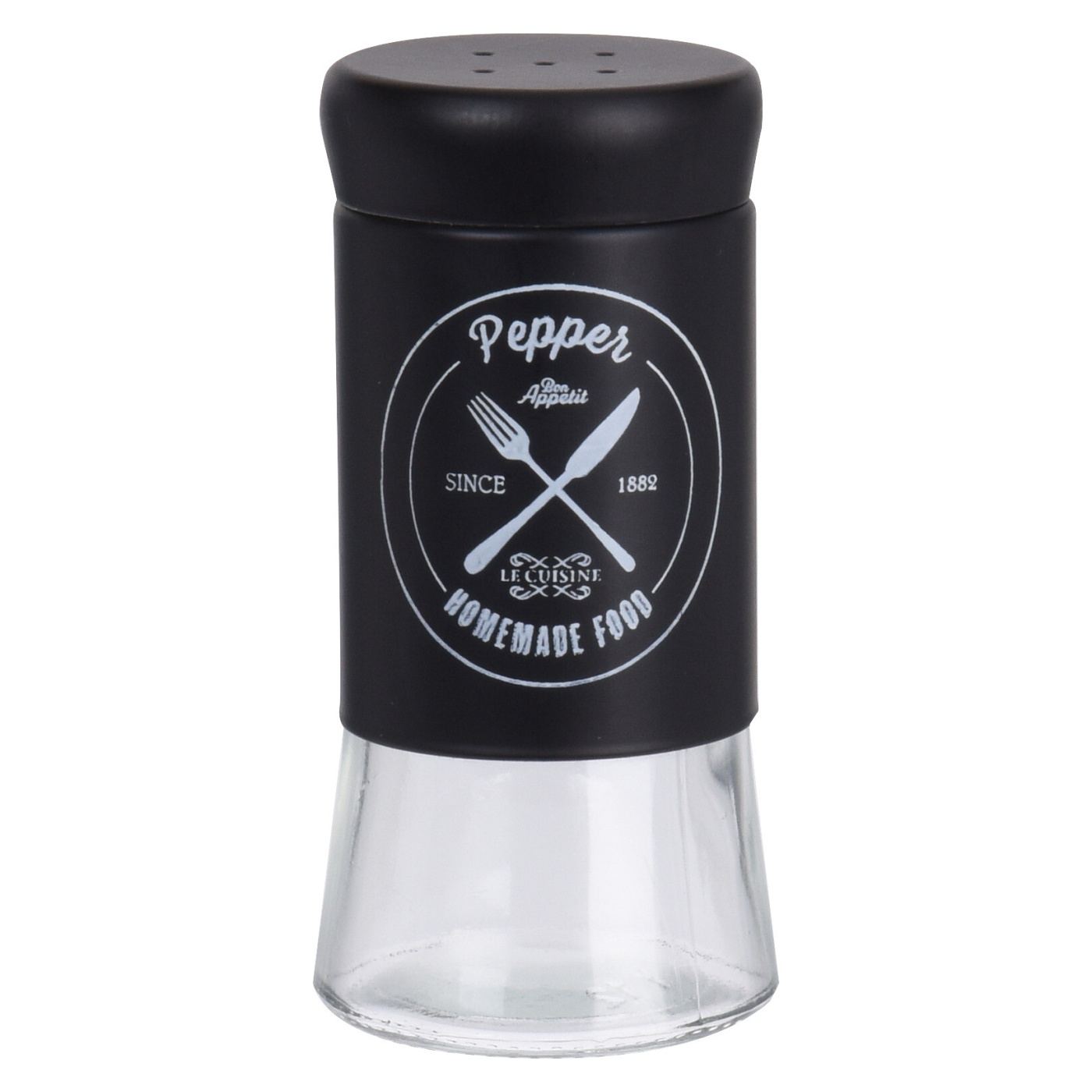 Só/bors tartó, üveg/fém, 140 ml - 3