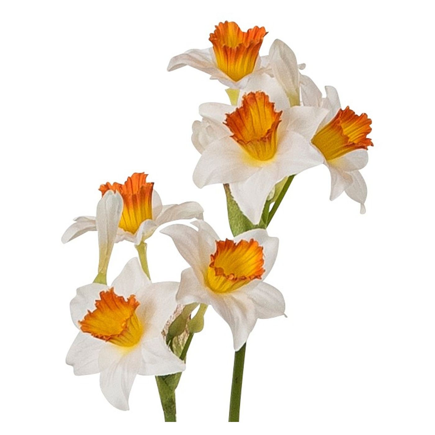 Mesterséges virág Nárcisz, 2 szál, fehér, 62 cm - 2