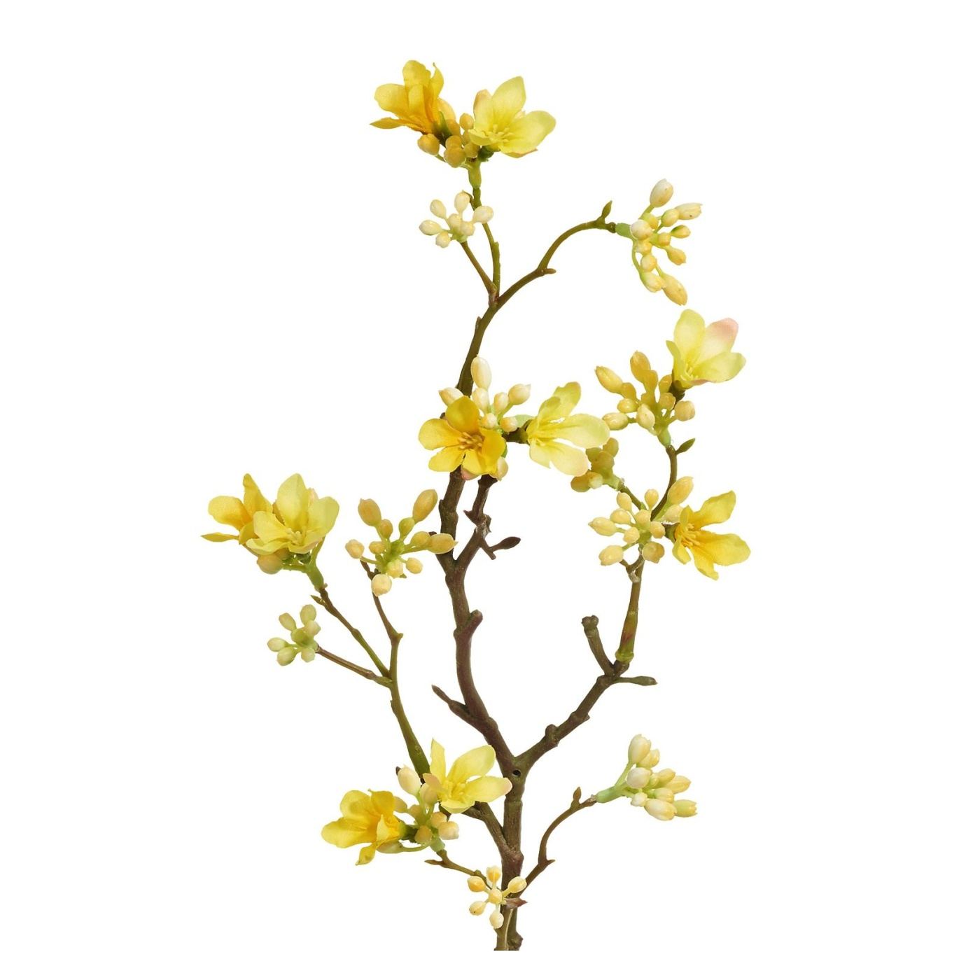 Mesterséges Heptacodium ág, sárga, 51 cm - 2