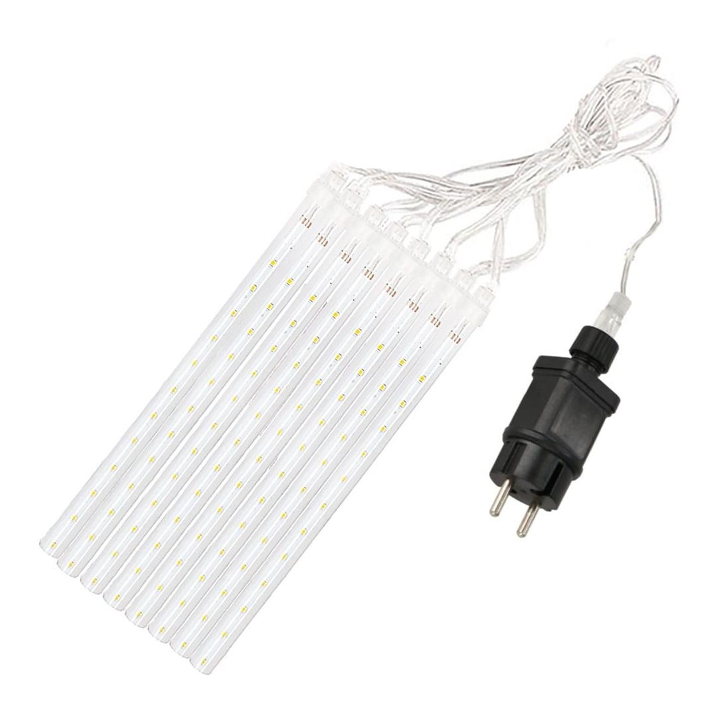 (DL) Karácsonyi fényfüzér, 8 cső, 30cm, 144 LED, hullócsillag, sárga - 5