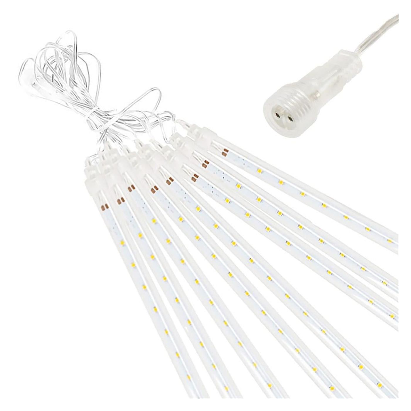 (DL) Karácsonyi fényfüzér, 8 cső, 30cm, 144 LED, hullócsillag, sárga - 10