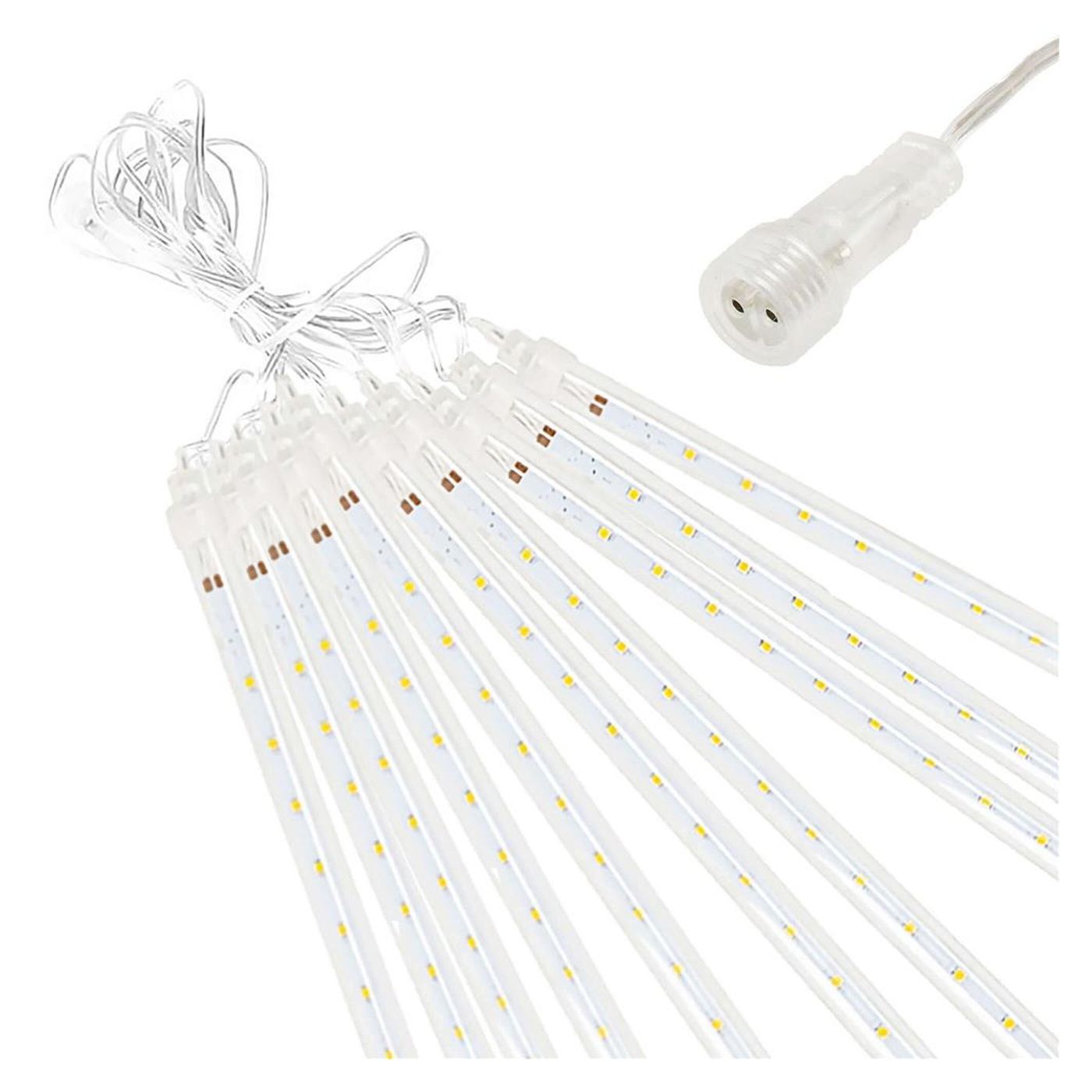 Karácsonyi fényfüzér, 10 cső, 50 cm, 480 LED, meteor zuhatag, kék - 9