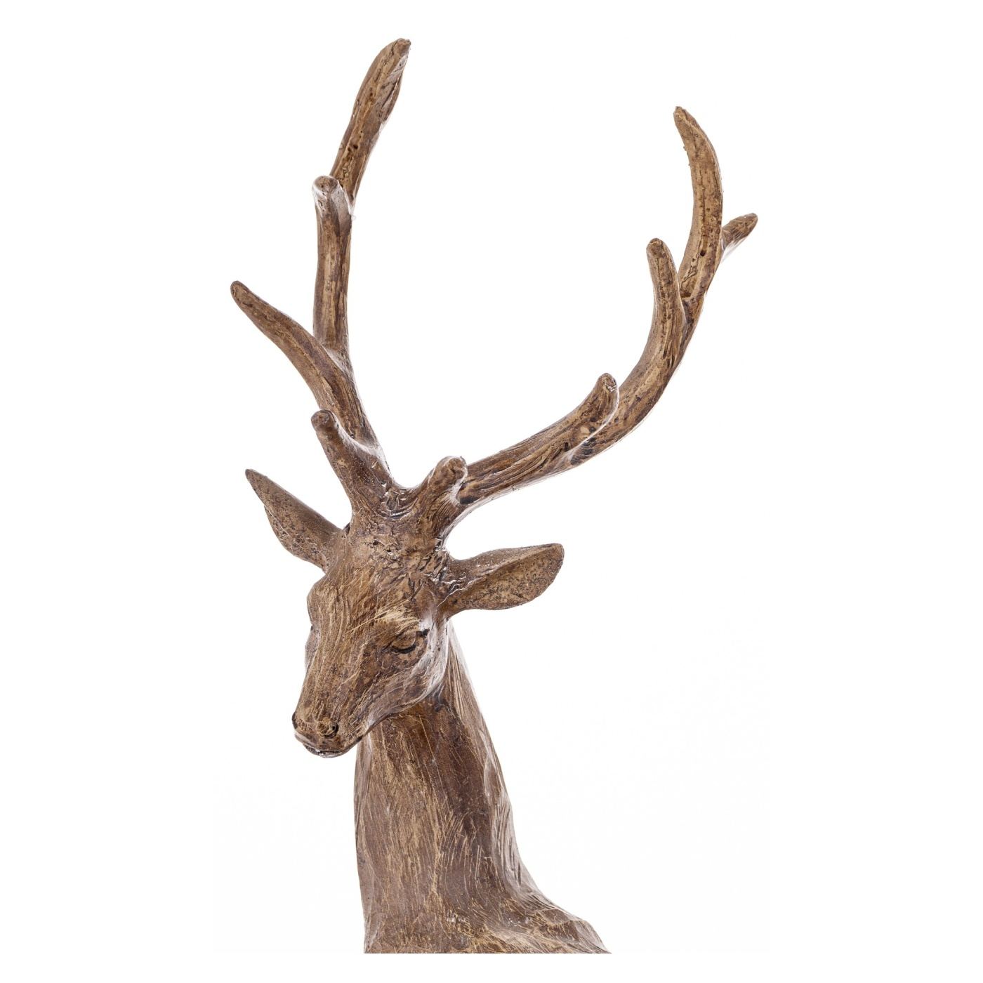 Dekoráció ülő rénszarvas, bronz árnyalat, 34x15x26 cm - 2