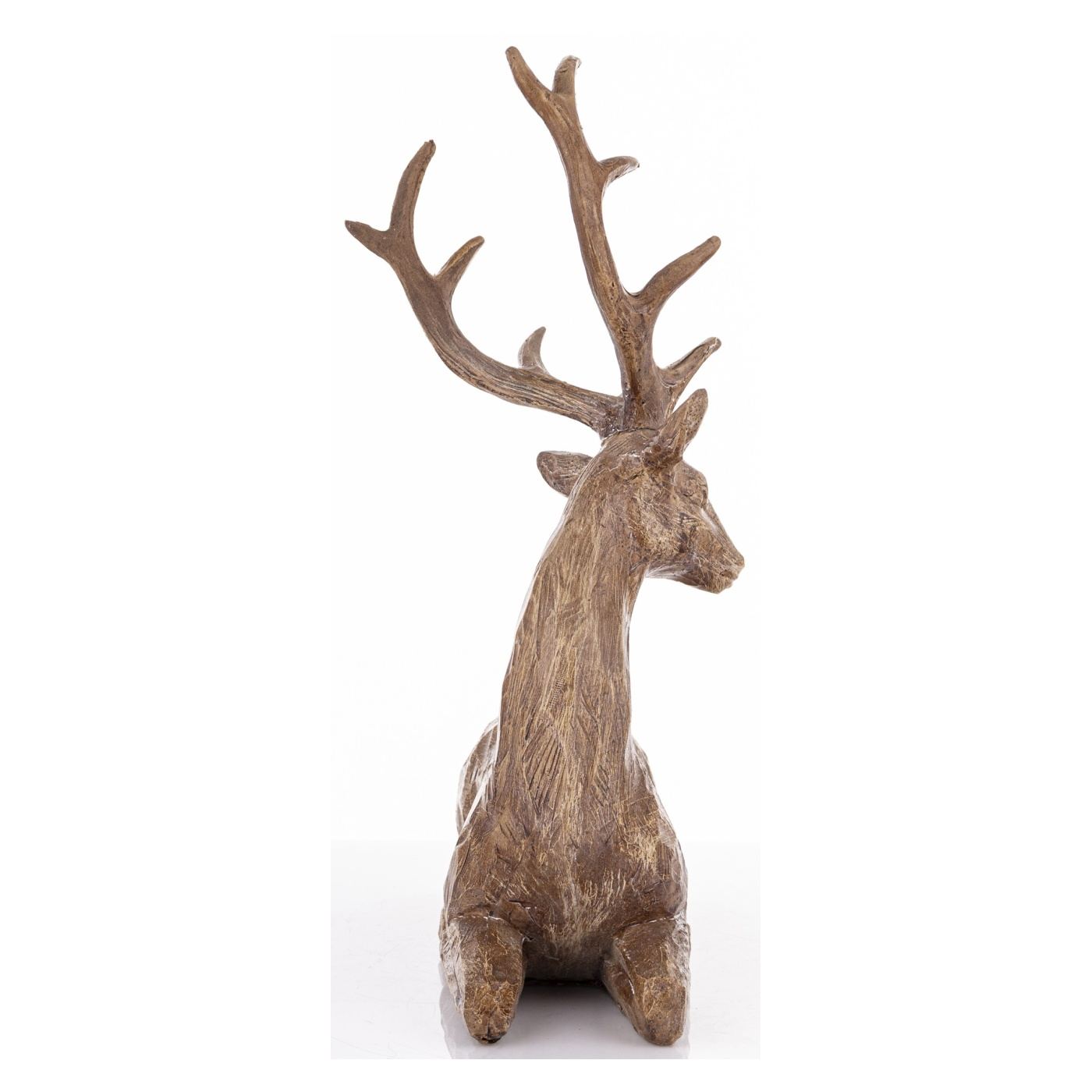 Dekoráció ülő rénszarvas, bronz árnyalat, 34x15x26 cm - 4
