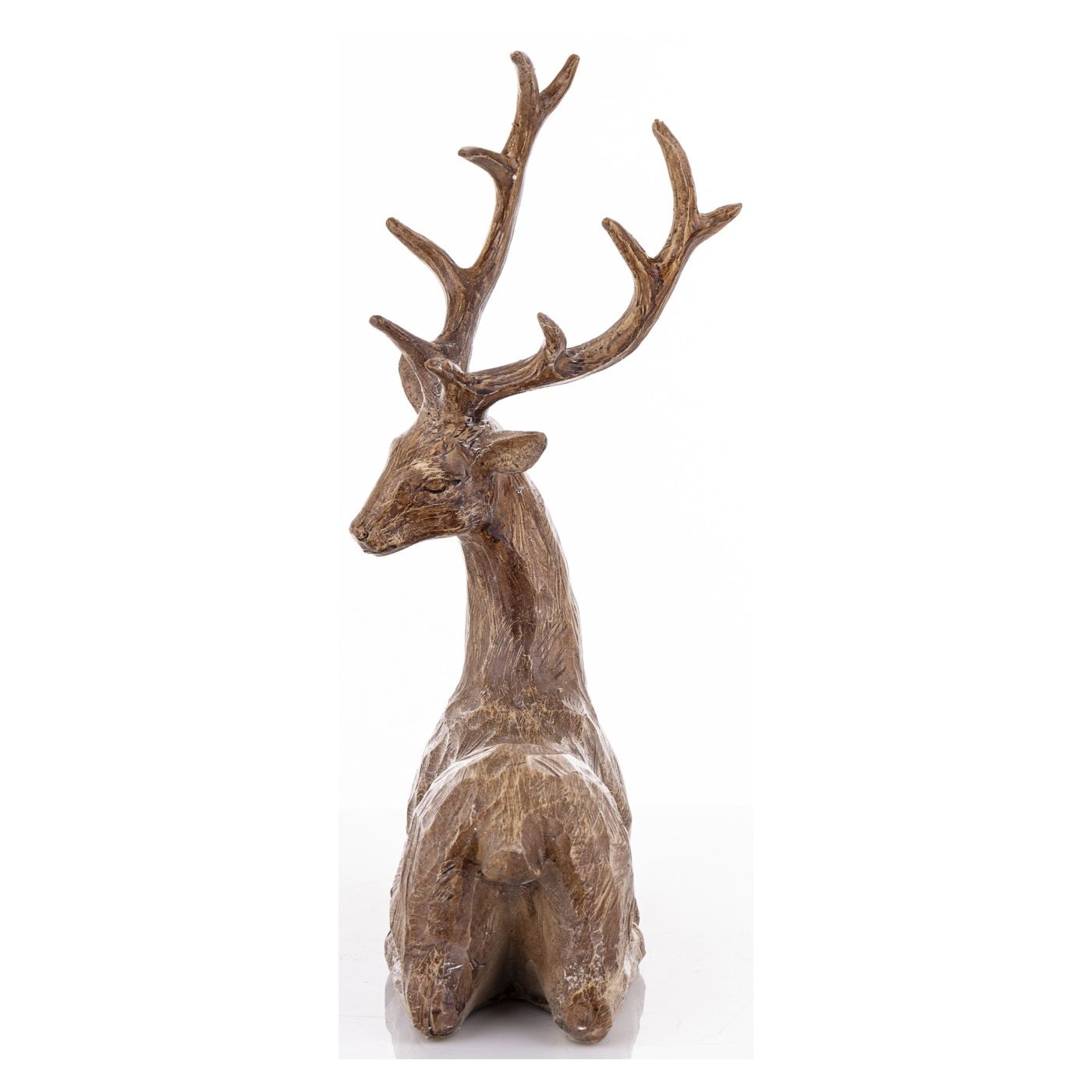 Dekoráció ülő rénszarvas, bronz árnyalat, 34x15x26 cm - 6