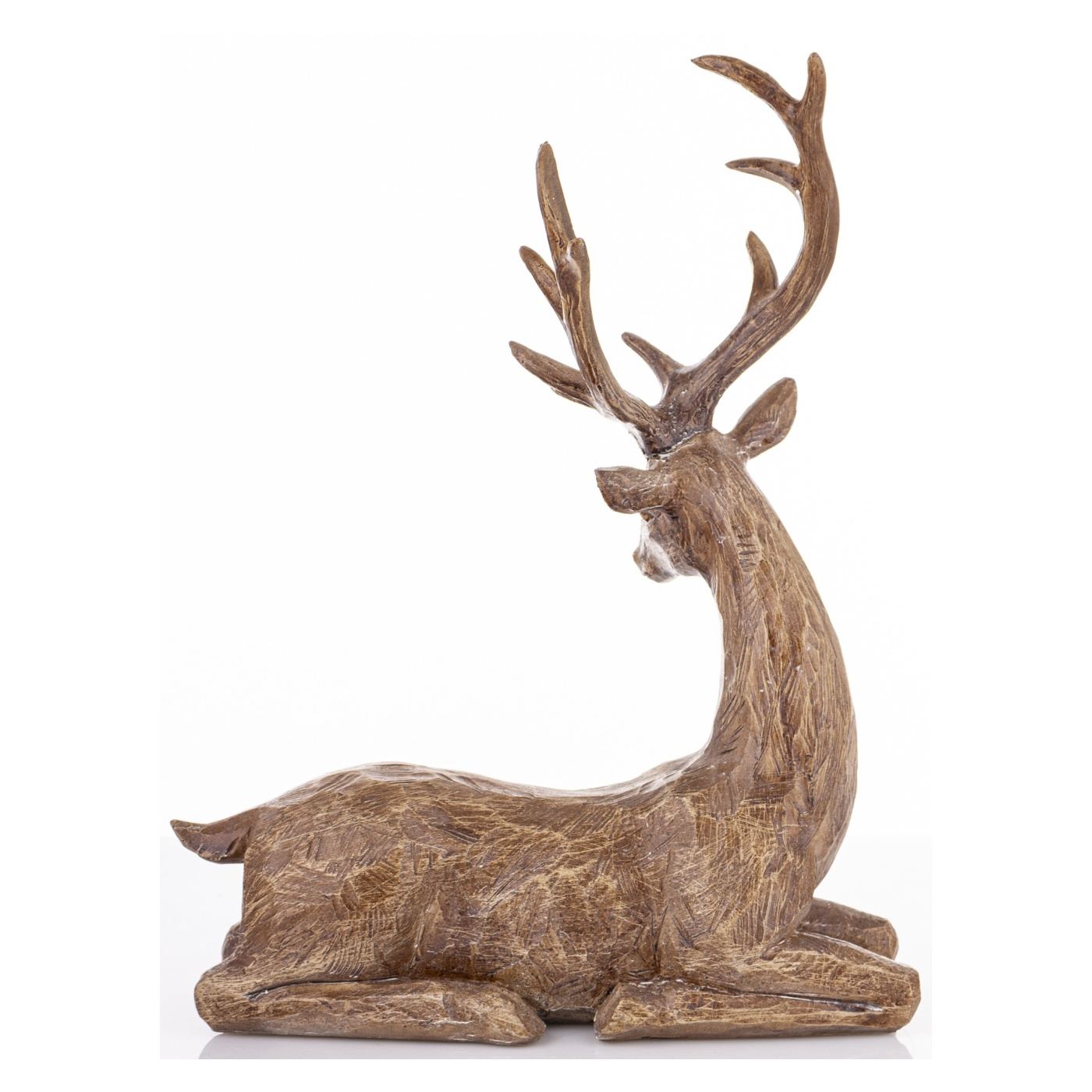 Dekoráció ülő rénszarvas, bronz árnyalat, 34x15x26 cm - 7
