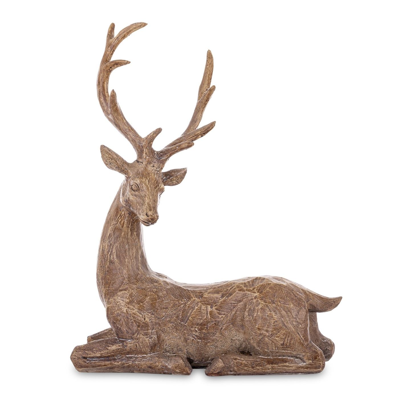 Dekoráció ülő rénszarvas, bronz árnyalat, 34x15x26 cm - 8