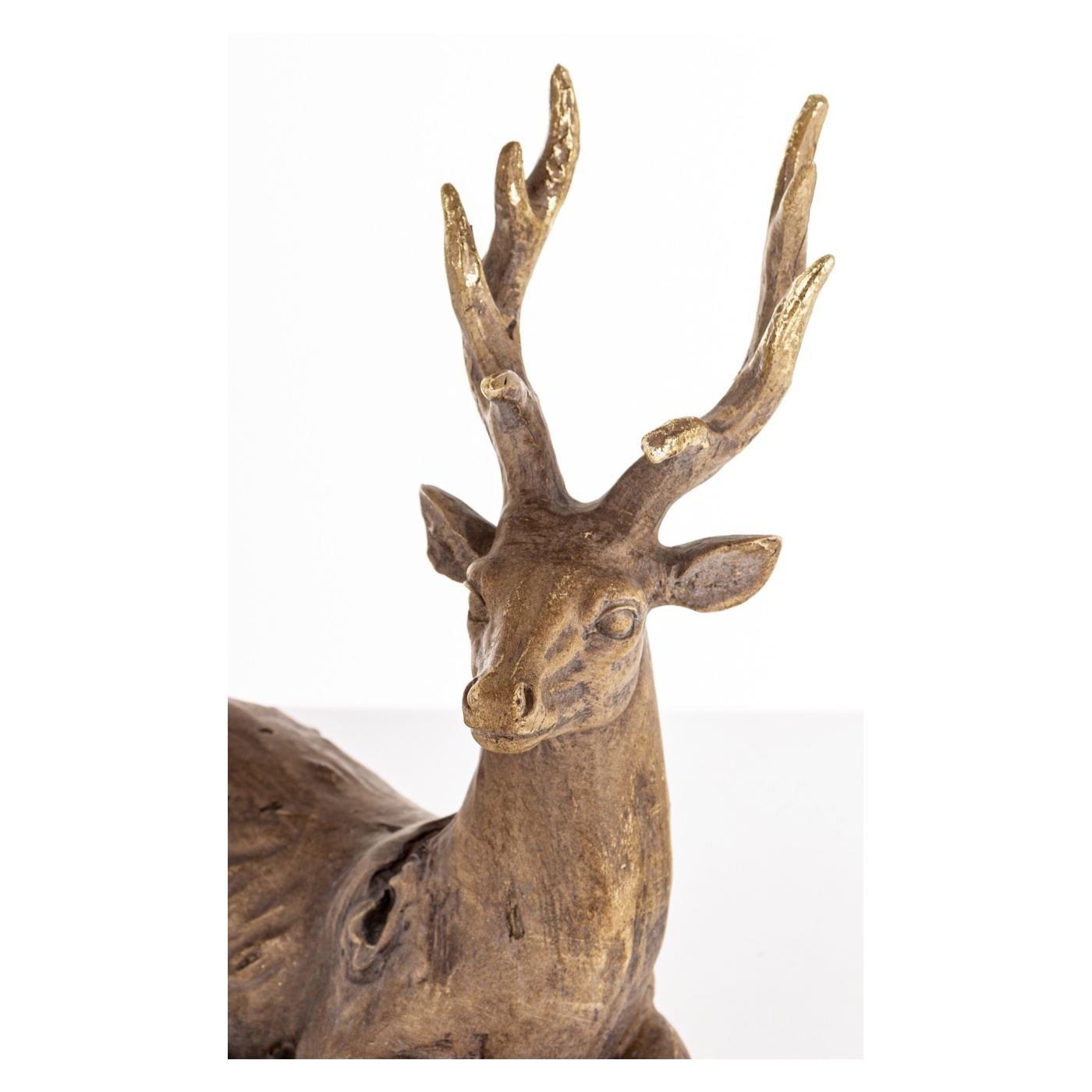 Díszítés rénszarvas ülő, bronz árnyalat, 22x22x9 cm - 3