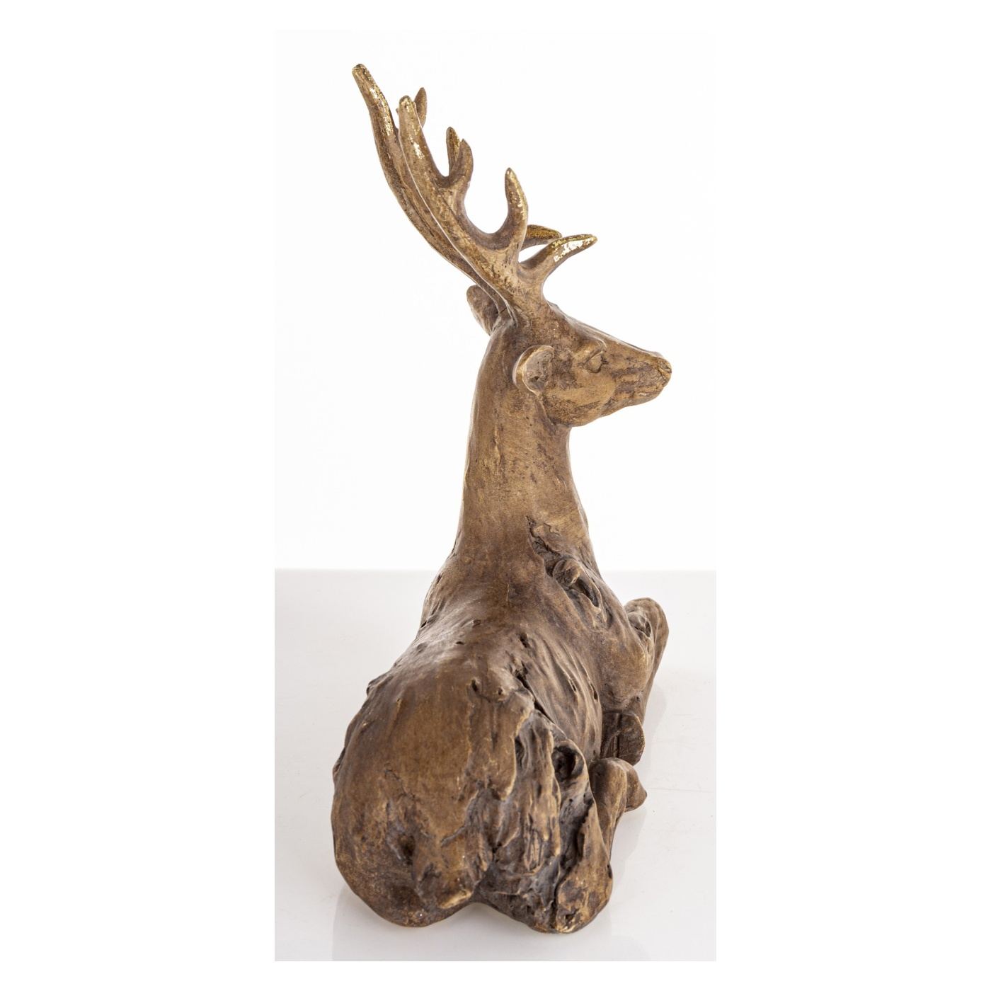 Díszítés rénszarvas ülő, bronz árnyalat, 22x22x9 cm - 5