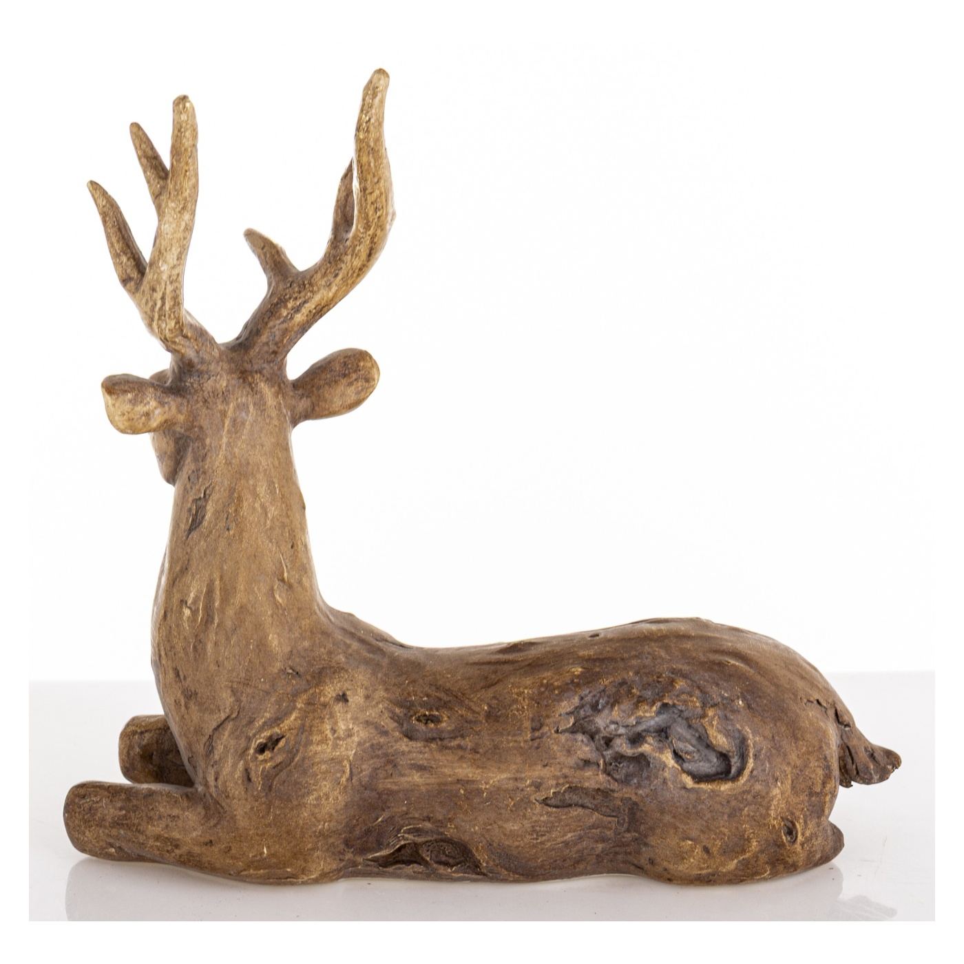 Díszítés rénszarvas ülő, bronz árnyalat, 22x22x9 cm - 6