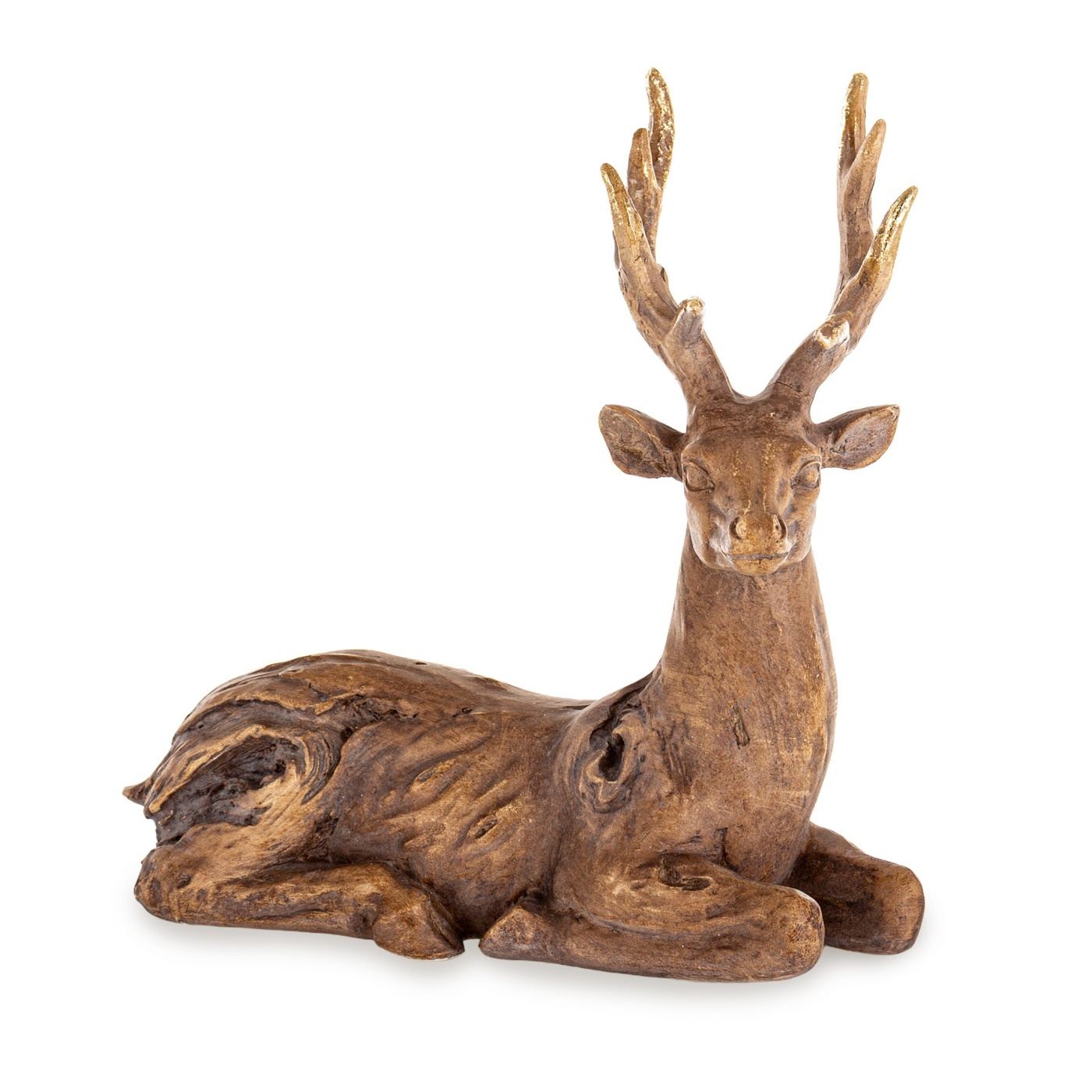 Díszítés rénszarvas ülő, bronz árnyalat, 22x22x9 cm - 7