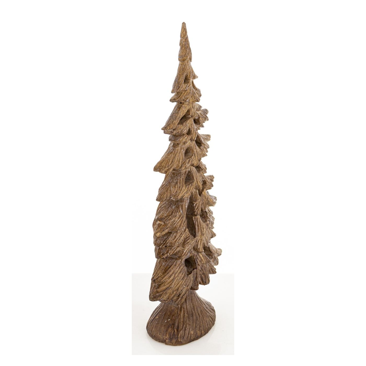 Dekoráció fenyőfa, barna, 40x17x8 cm - 4