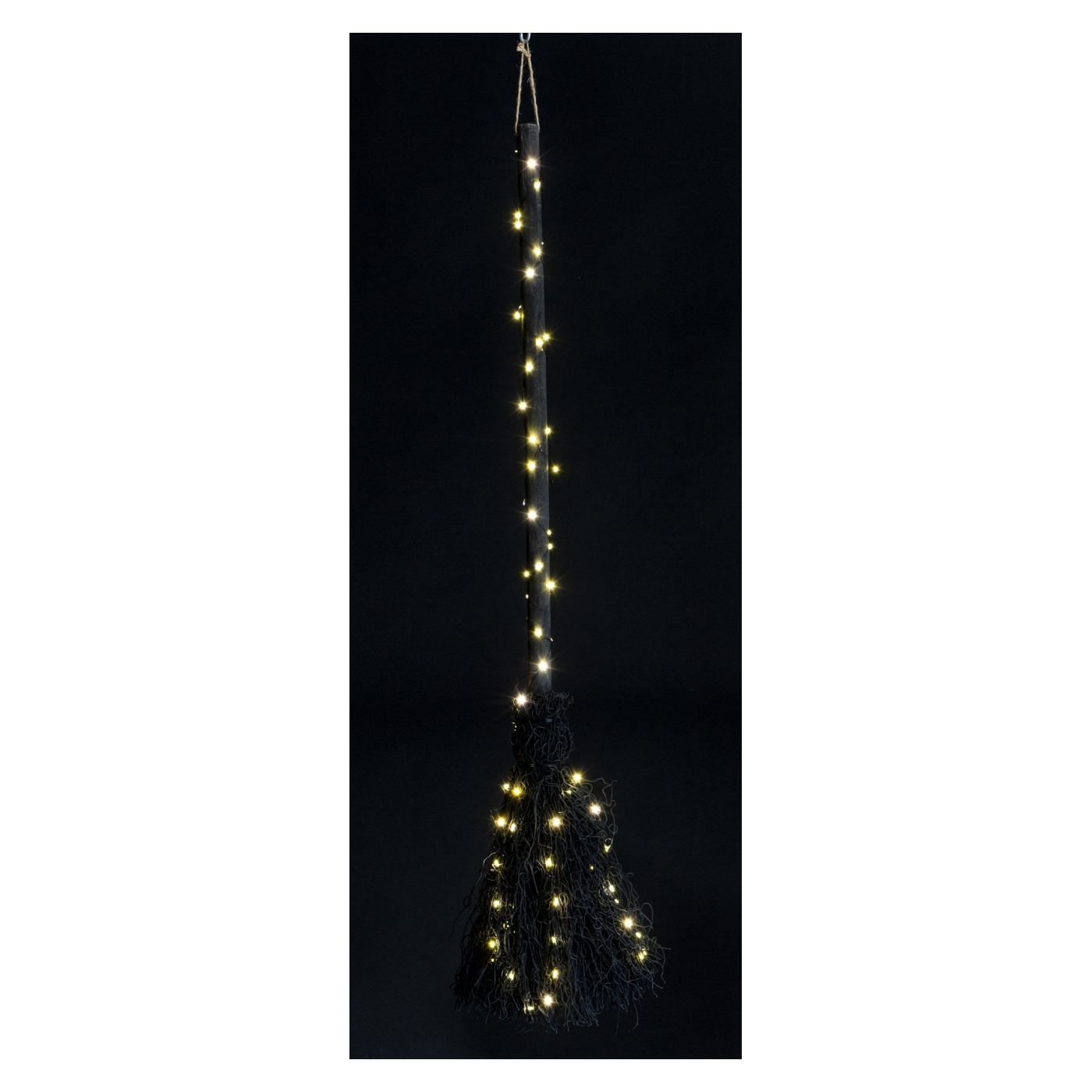 Karácsonyi dekoráció boszorkány, LED-del, 110x30x10 cm - 2