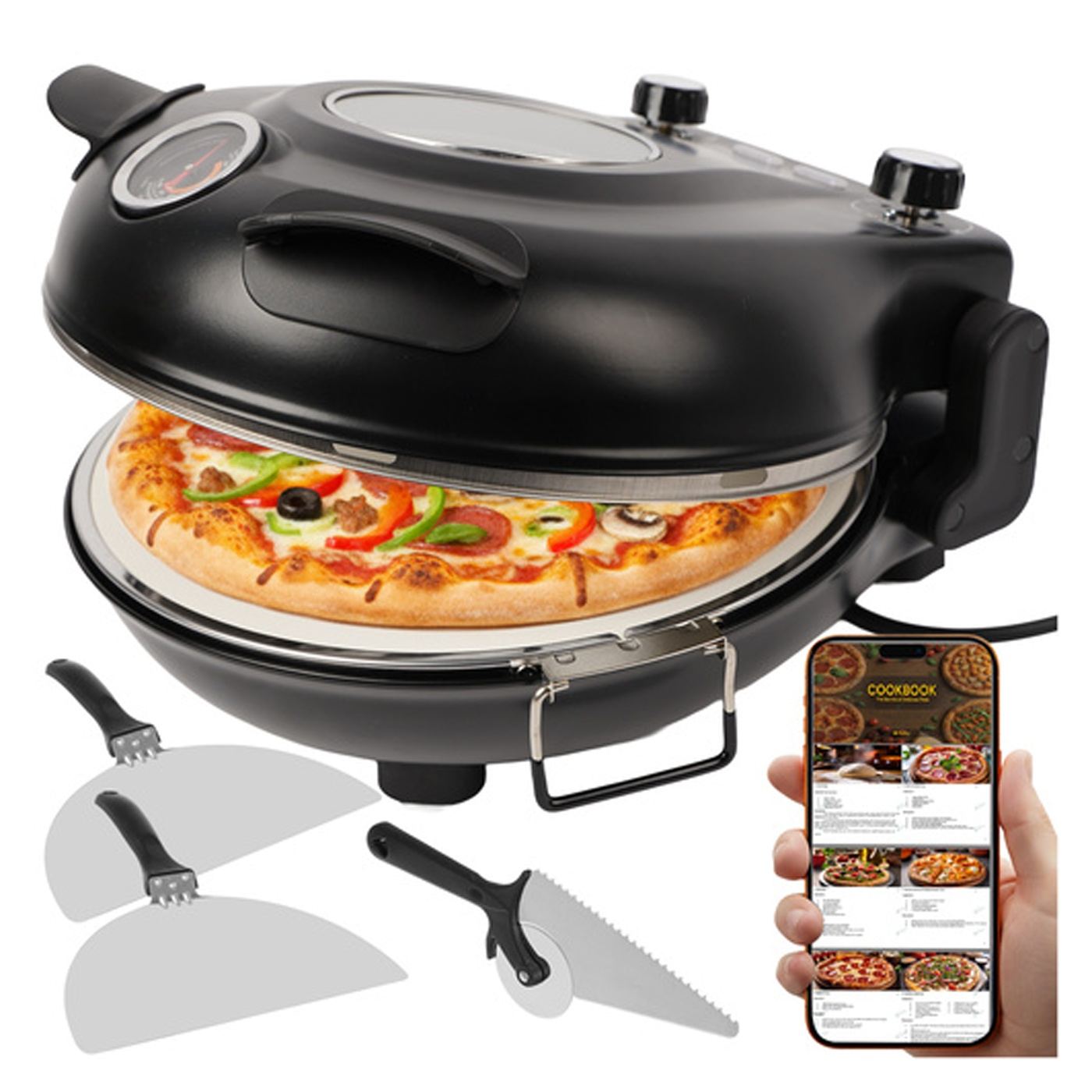 Ruhhy Elektromos Pizza Sütő 26050 – Mini Pizza Sütő - 9