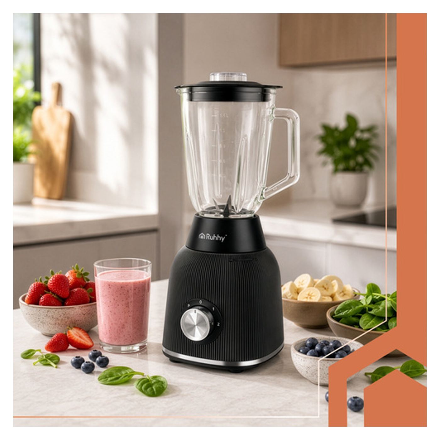 Turmixgép kancsóval Ruhhy 1200W – Asztali turmixgép - 4
