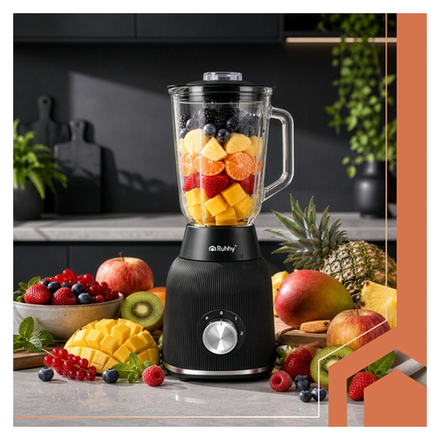 Turmixgép kancsóval Ruhhy 1200W – Asztali turmixgép - 15