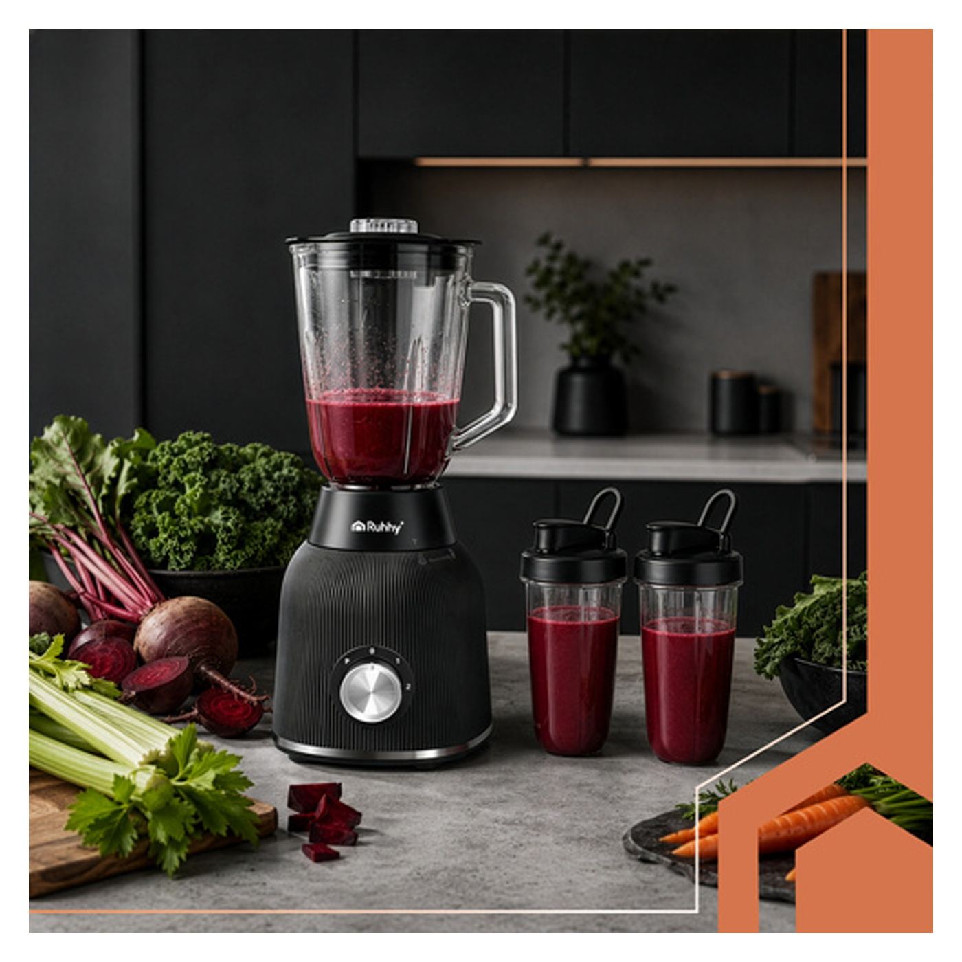 Turmixgép kancsóval Ruhhy 1200W – Asztali turmixgép - 16