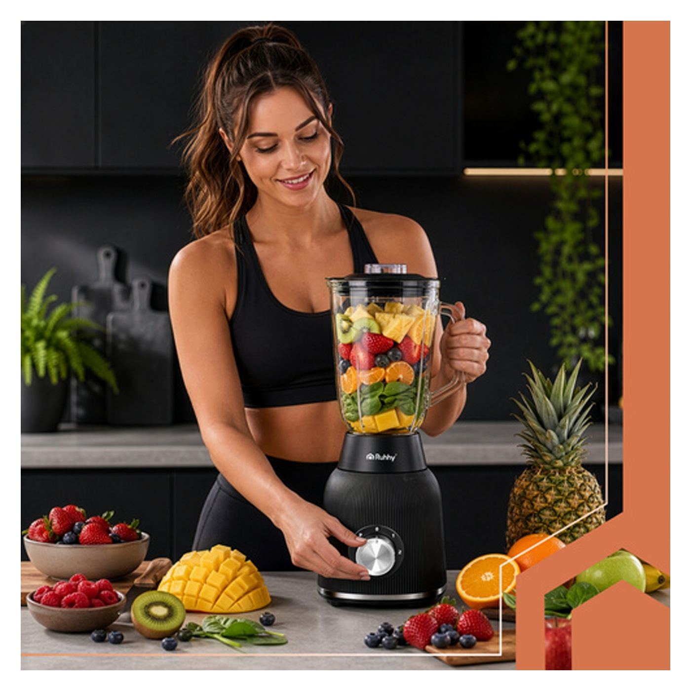 Turmixgép kancsóval Ruhhy 1200W – Asztali turmixgép - 18