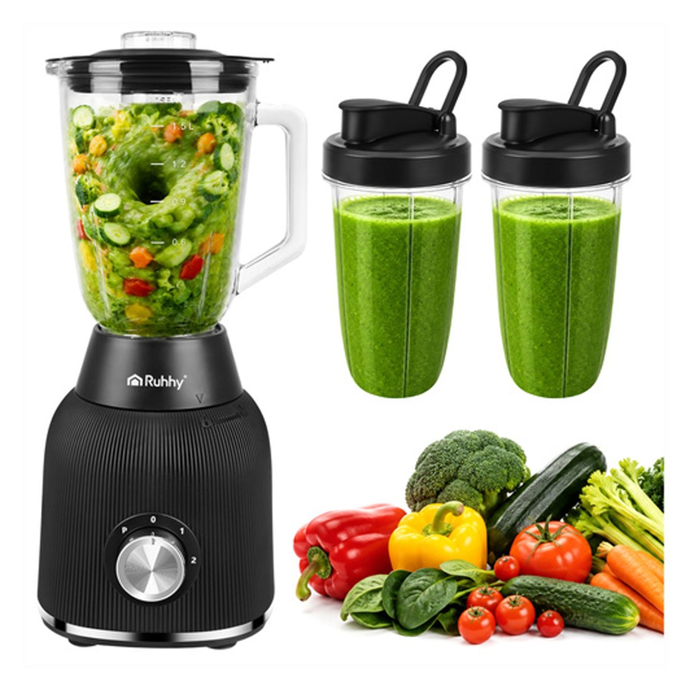 Turmixgép kancsóval Ruhhy 1200W – Asztali turmixgép - 22