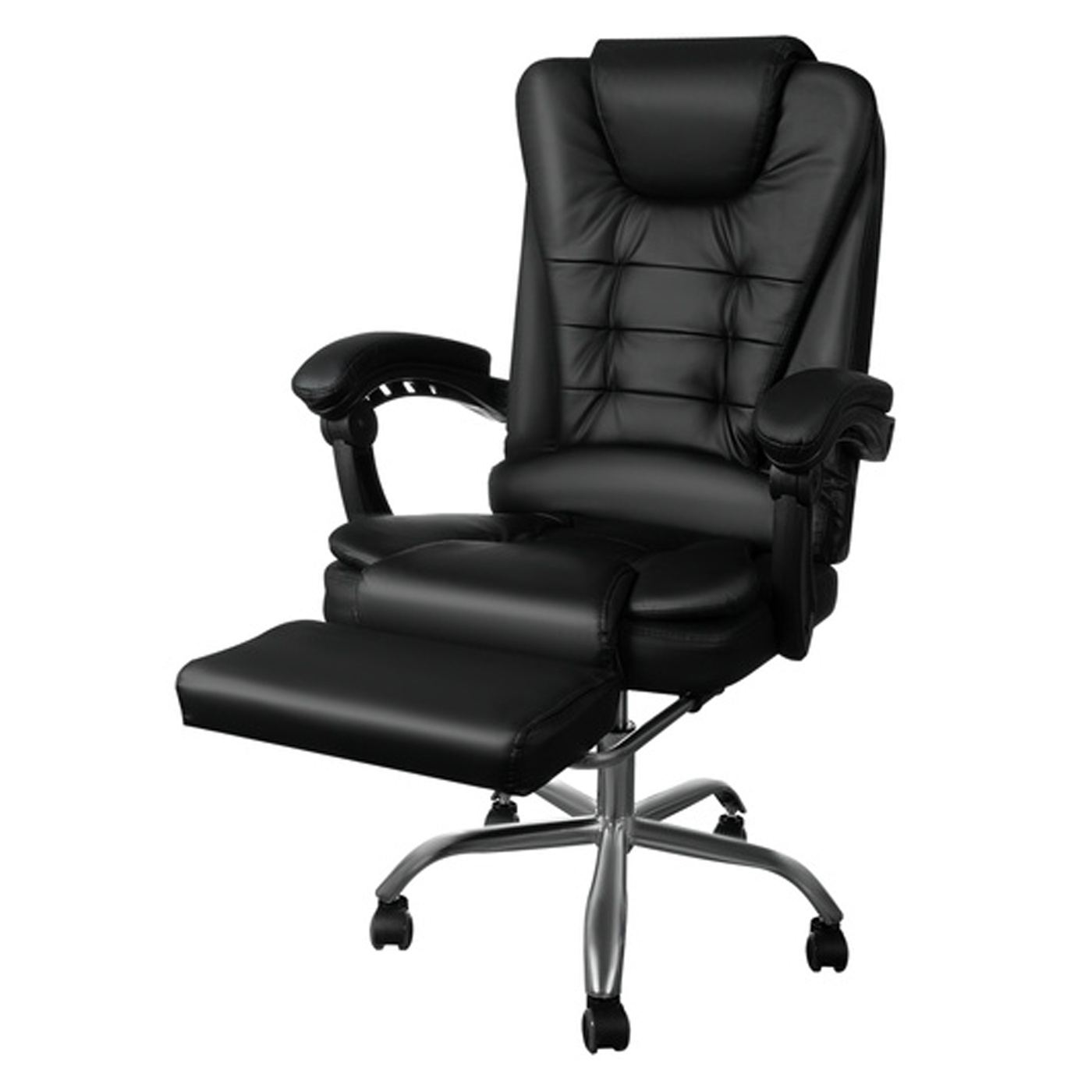 Irodai szék lábtartóval Malatec 26195 – Fekete ergonomikus szék - 2
