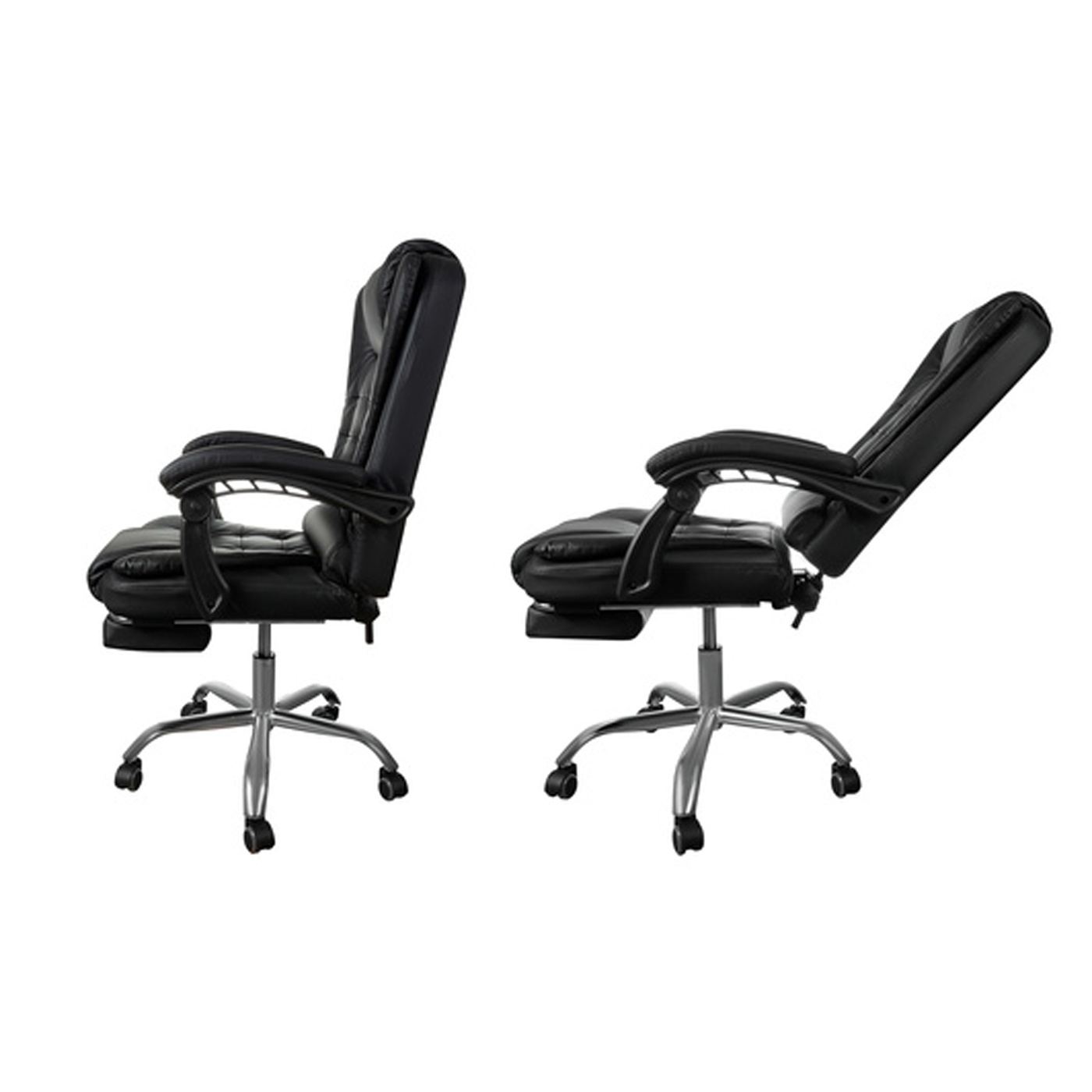 Irodai szék lábtartóval Malatec 26195 – Fekete ergonomikus szék - 4