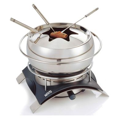 Set fondue, novis - inox, argintiu