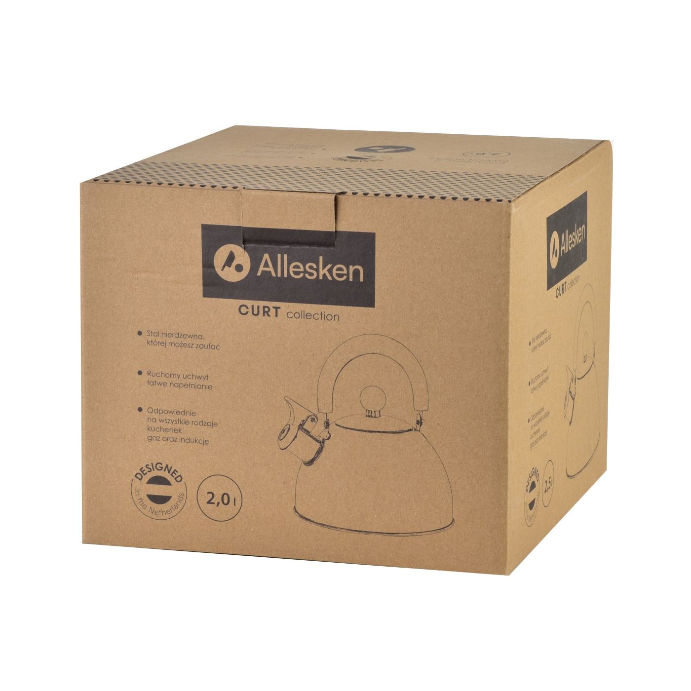 Rozsdamentes acél teáskanna ALLESKEN CURT 18x22 cm 2 l fekete 1 db - 3
