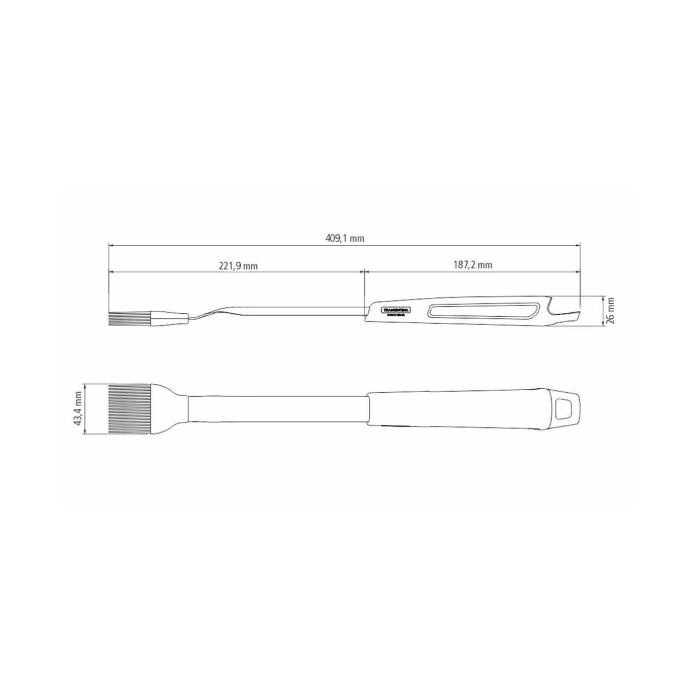 Szilikon ecset 41 cm Churrasco Black Tramontina 26595100 - 3