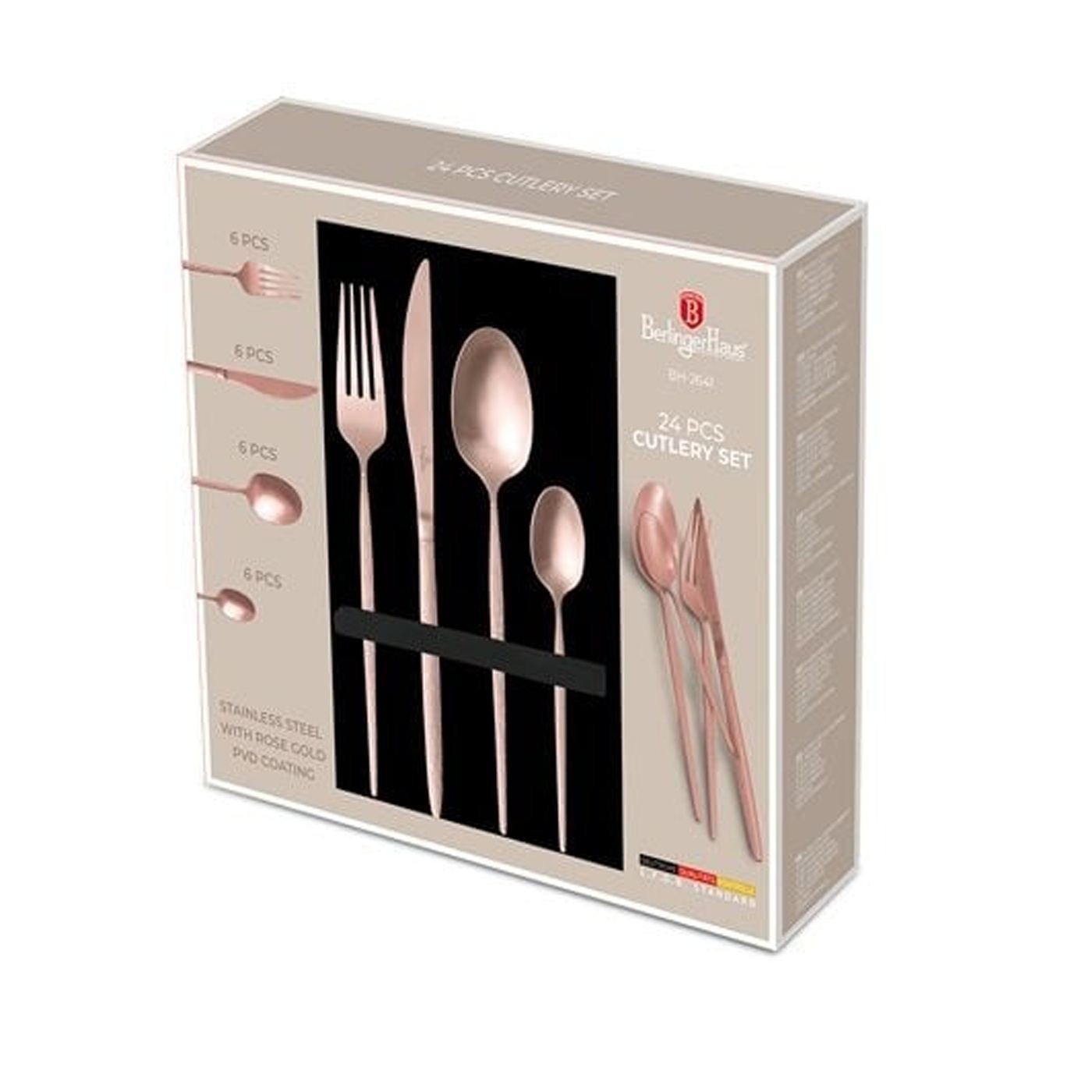 Berlinger Haus BH 2641 24 részes evőeszköz készlet, Rose Gold - 6