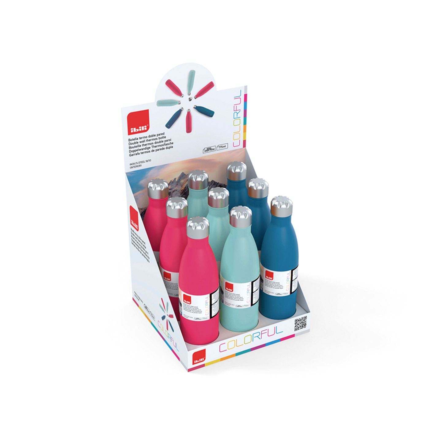 Ibili rozsdamentes acél duplafalú termosz, 750 ml, rózsaszín - 2
