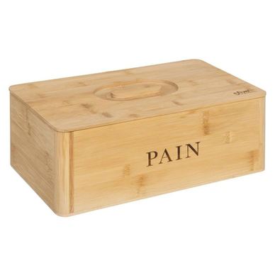 Cutie pâine bambus 5Five cu design natural și capac rabatabil, 33x13x20 cm, maro natur