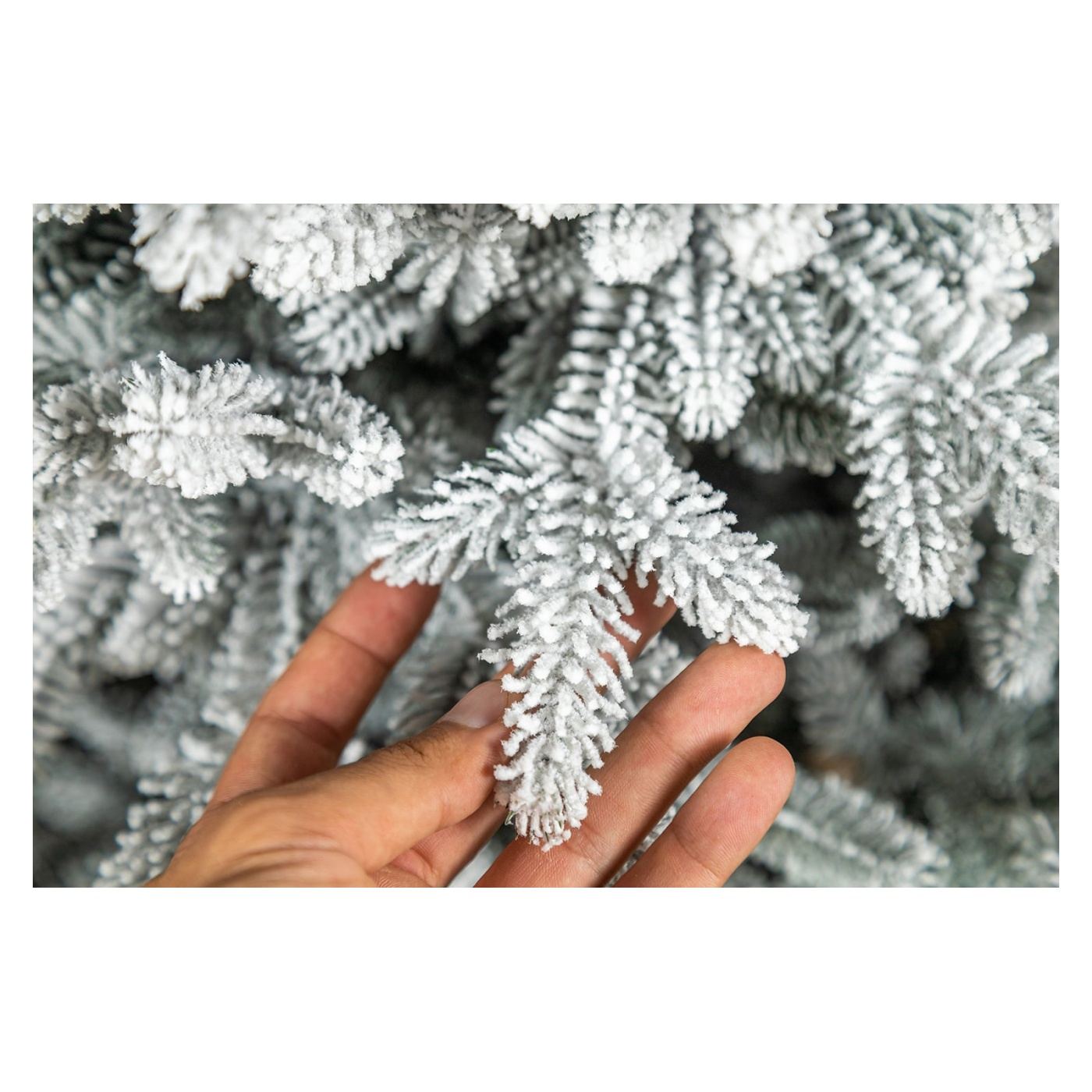 Műkarácsonyfa Deluxe, Alpin Select Hóval Borított, Telt 3D, 180cm - 18
