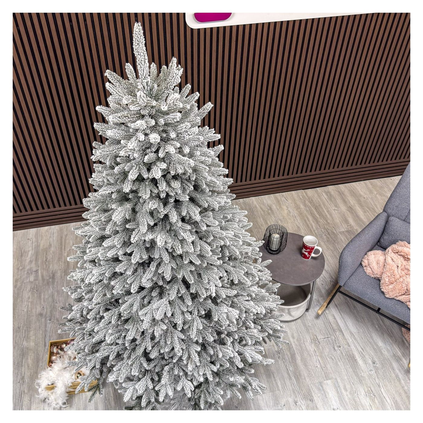 Műkarácsonyfa Deluxe, Alpin Select Hóval Borított, Telt 3D, 180cm - 7