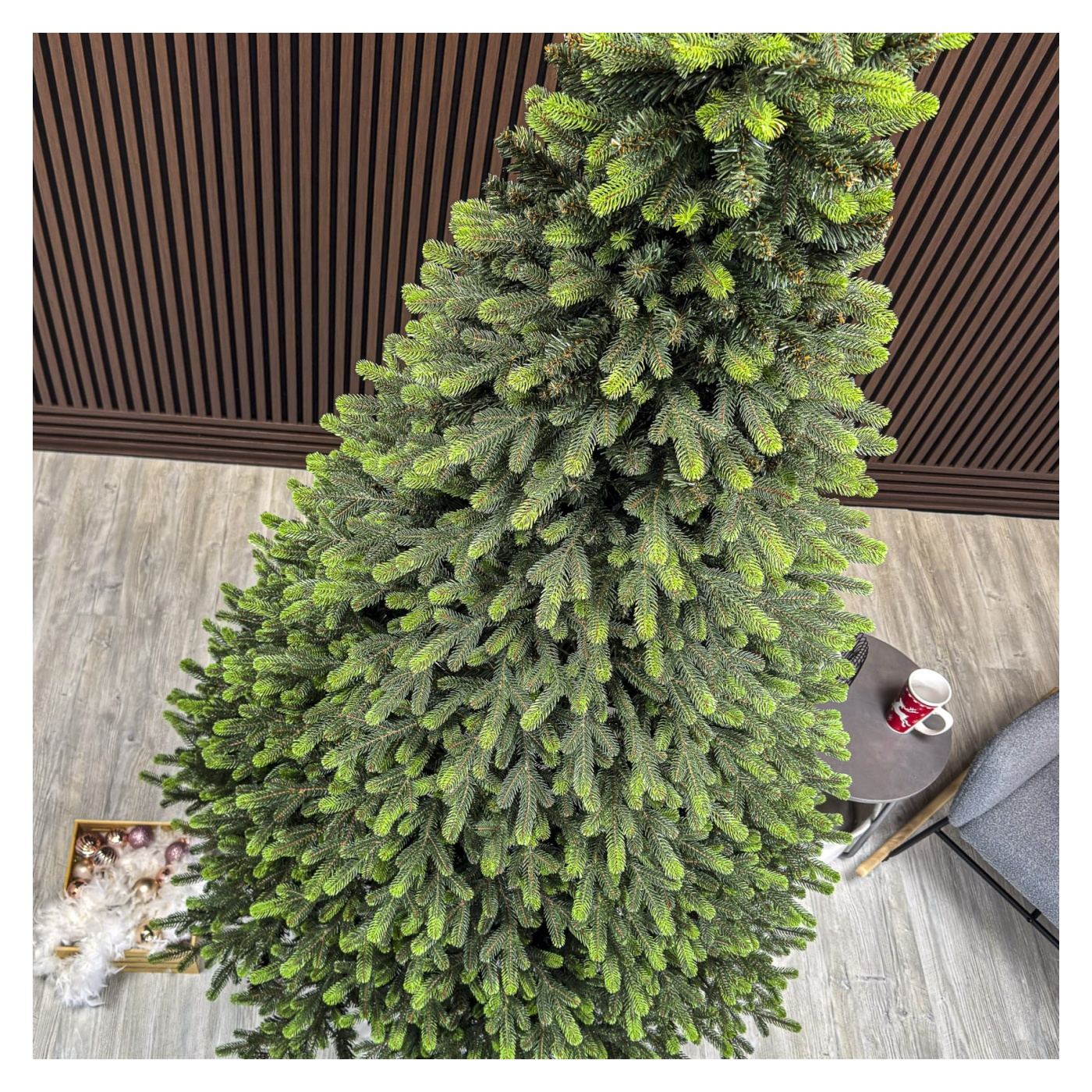 Műfenyő Deluxe, Carpati zöld ágvégekkel, 2D+3D, 250cm - 3