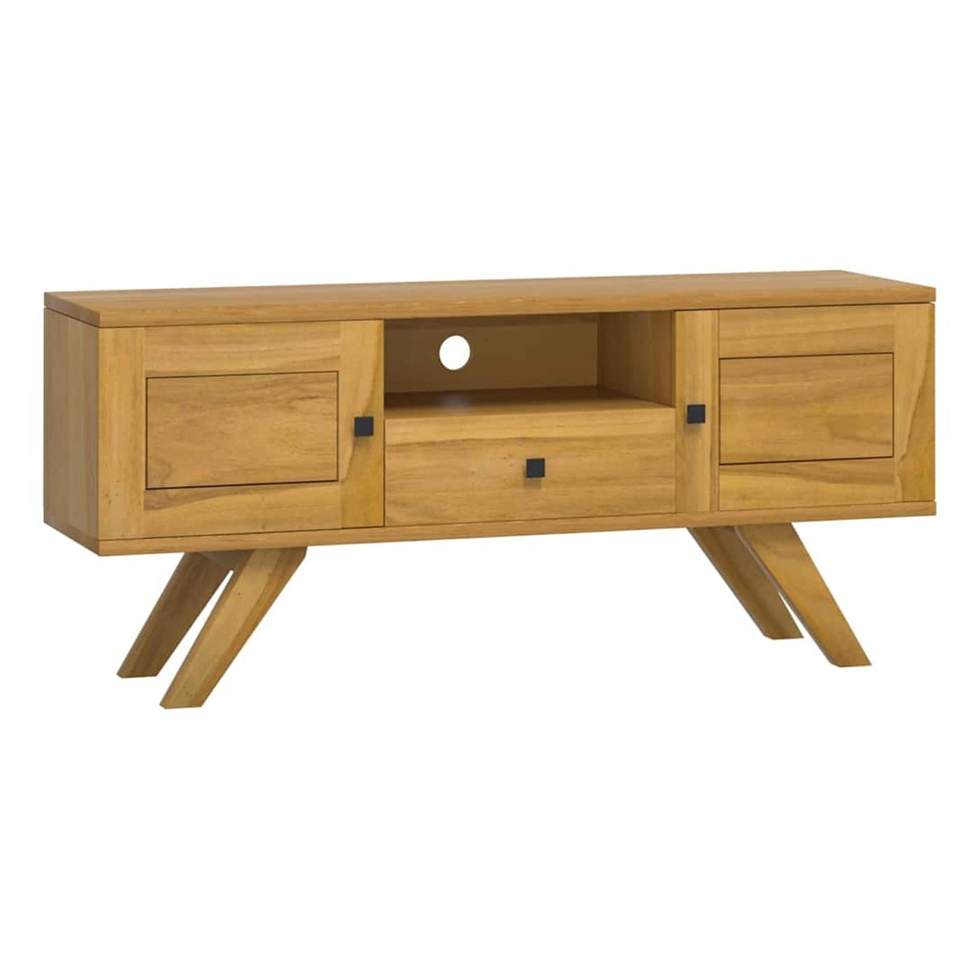 TV omarica, 110x30x50 cm, masivni tikov les - 11