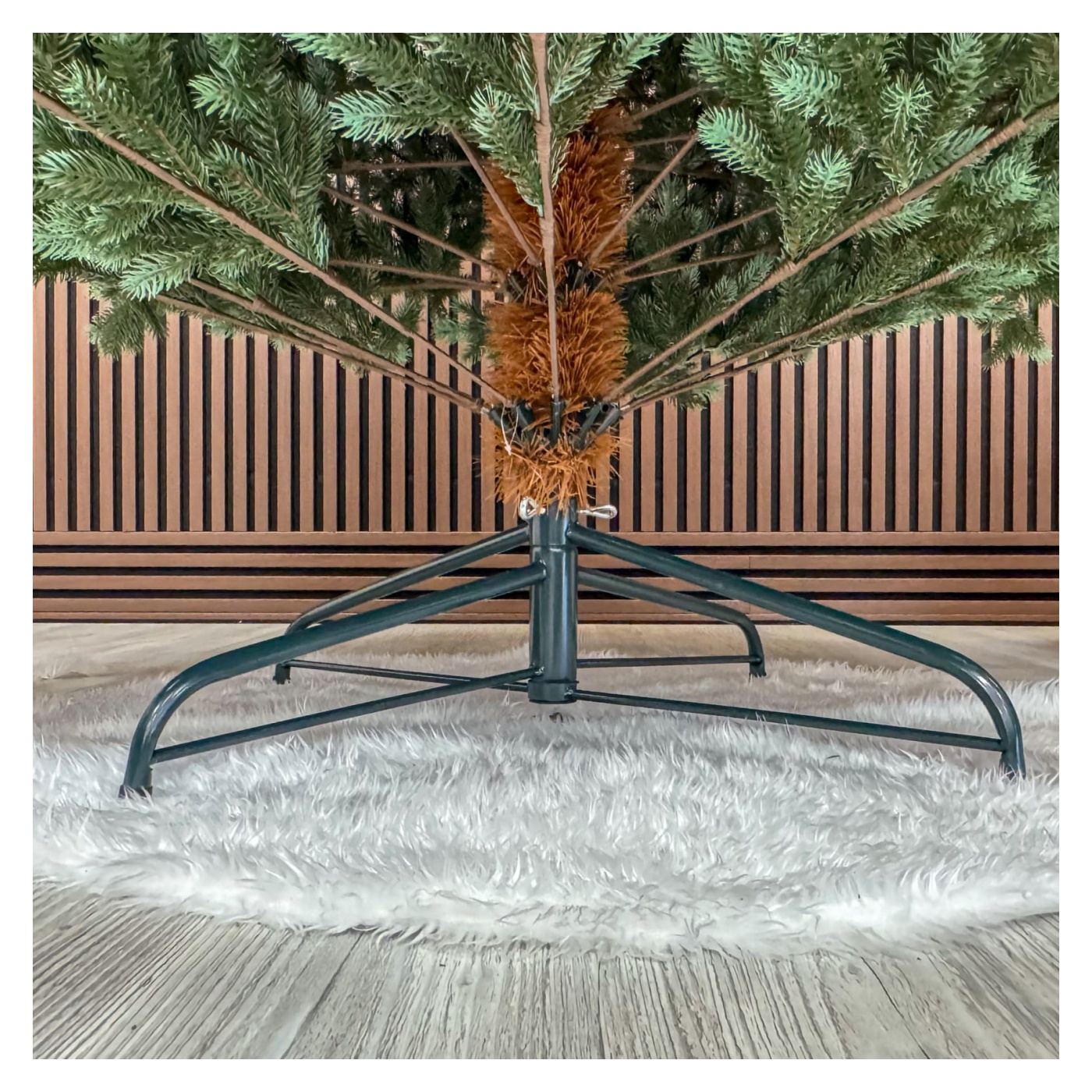 Műkarácsonyfa, Hollandia, Zöld ezüst csúcsokkal, Teljesen 3D, 210 cm - 16
