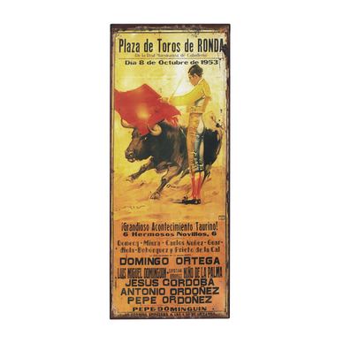 Placă decorativă de perete arena din Ronda Signes Grimalt By Sigris - metal vintage - 50x0,1x20 cm