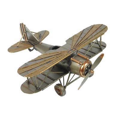Avion decorativ din metal Signes Grimalt By Sigris - Stil vintage - 22 cm