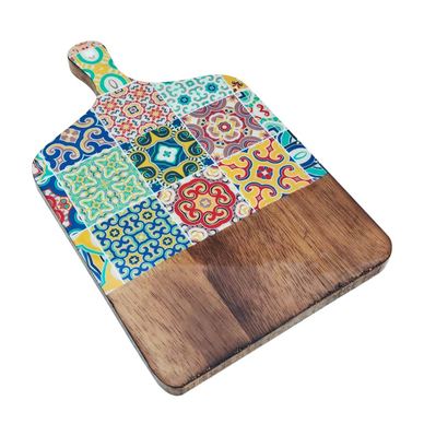 Tocător mic din lemn de mango Signes Grimalt By Sigris - Model hidraulic vintage - 33x20 cm